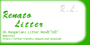 renato litter business card